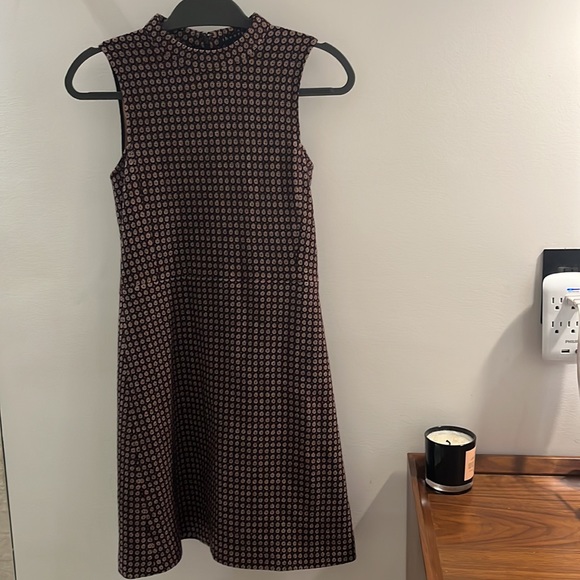 Burgundy wool Mini dress - Picture 2 of 3